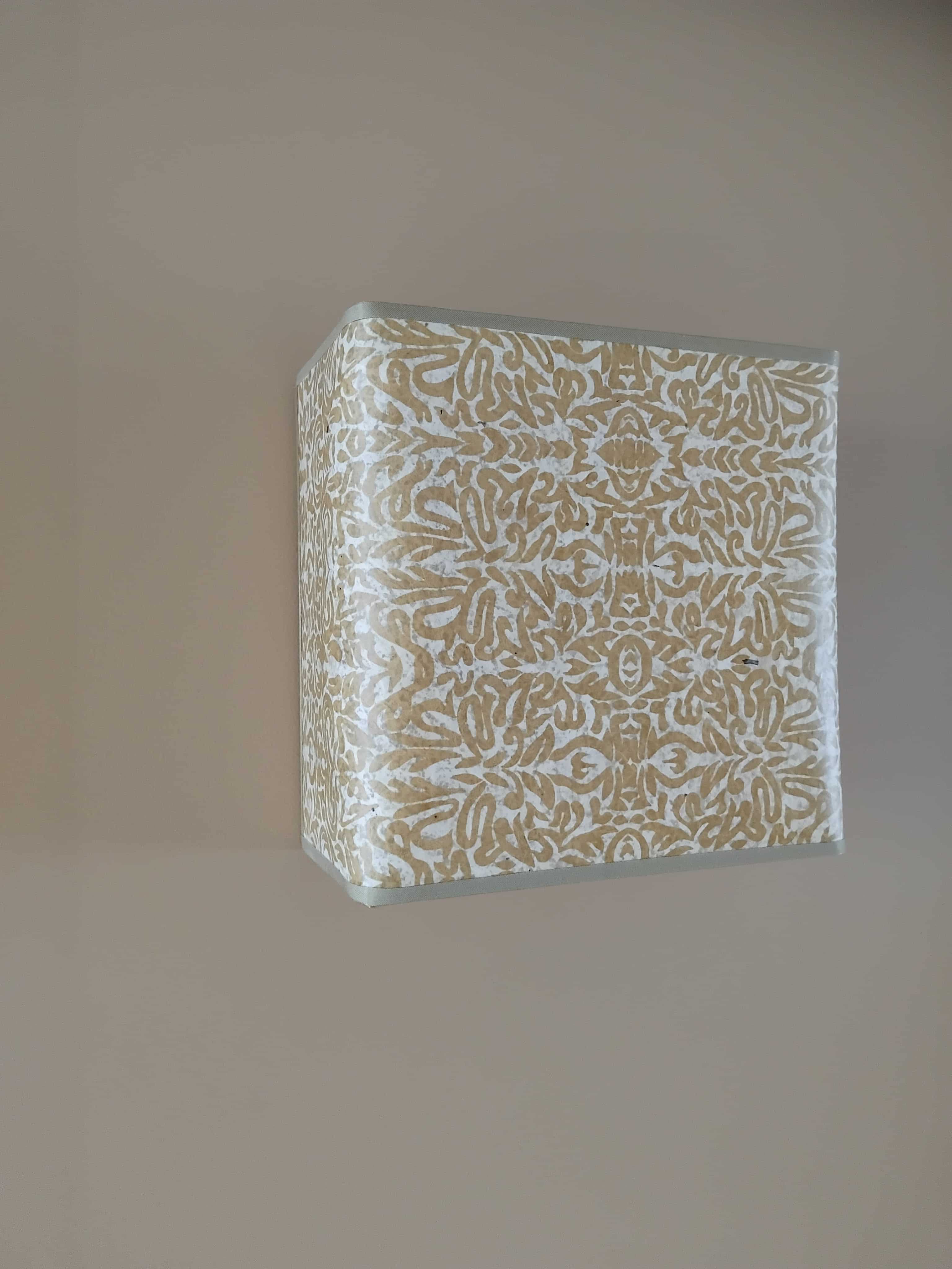 applique murale papier beige (2) applique carrée beige profil